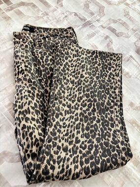 JBD leopard print crop jeans, size 29